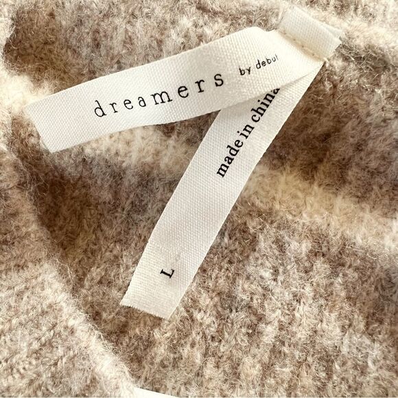 Dreamers striped ruffle sleeve sweater - Picture 2 of 6